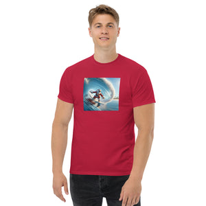 Surfing Santa Holiday T-shirt – Ride the Waves with Christmas Spirit