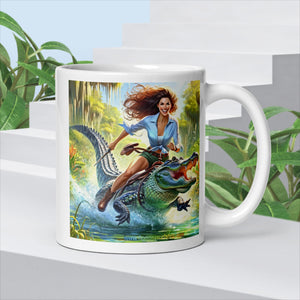 Alligator Girl Florida Mug