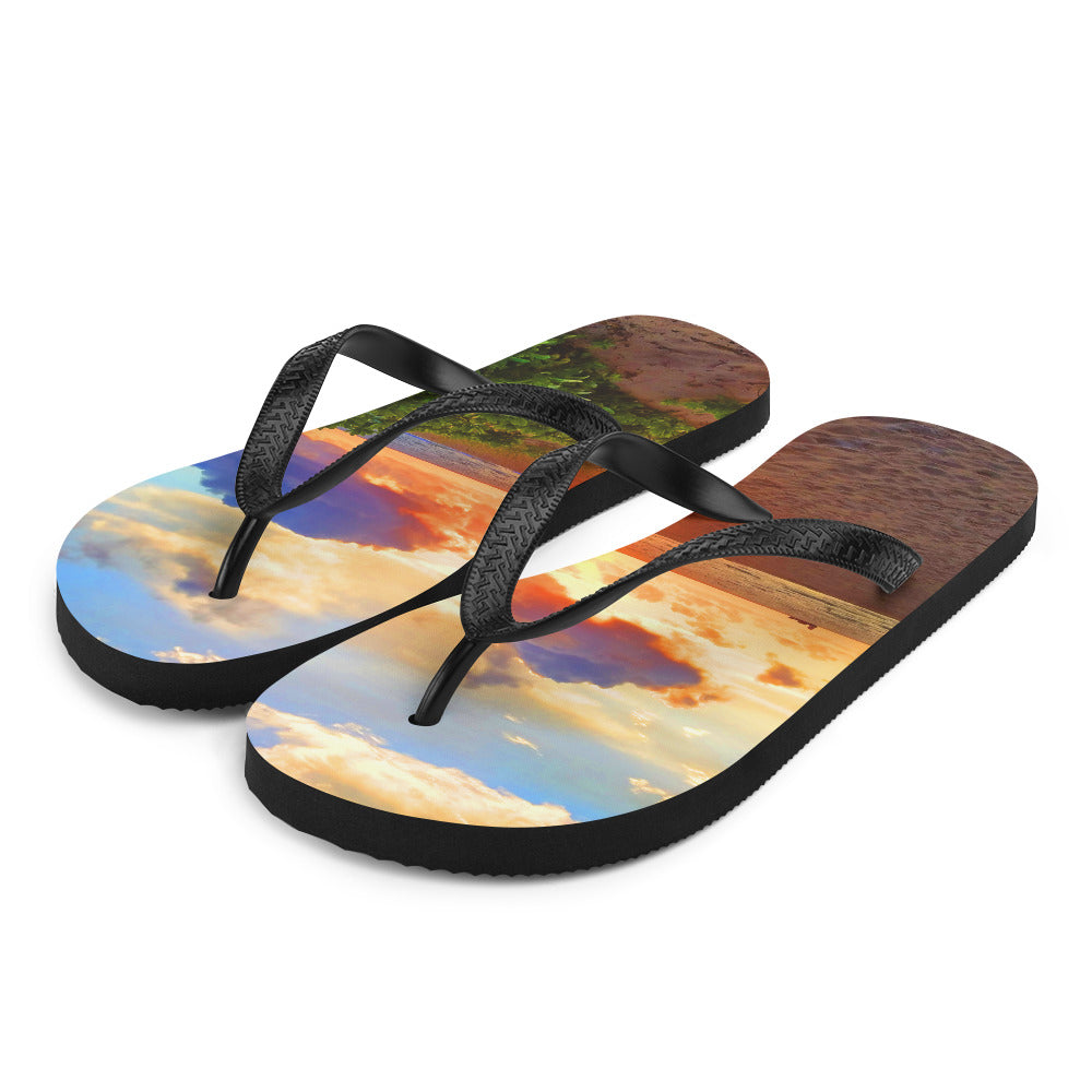 Deerfield Beach Sunrise Flip Flops - Comfortable Summer Footwear