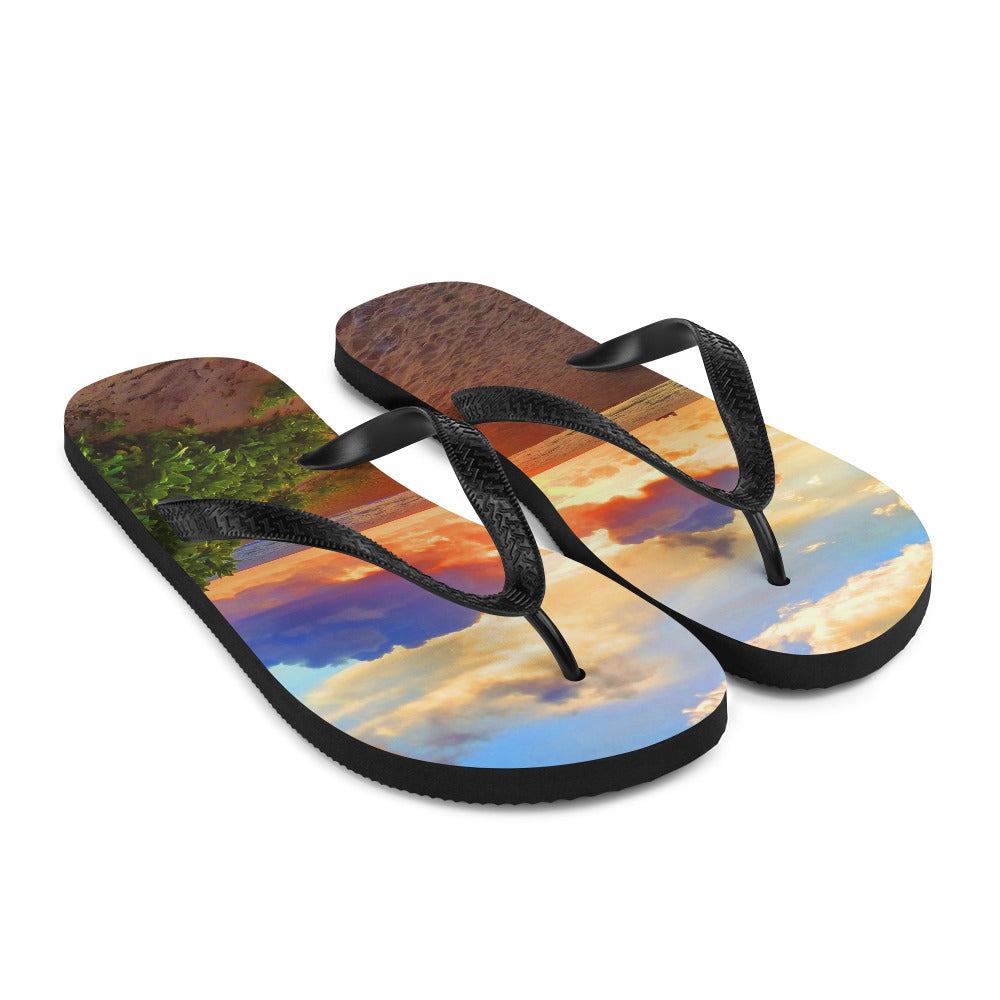 Deerfield Beach Sunrise Flip Flops - Comfortable Summer Footwear